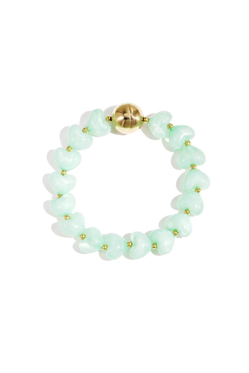 Bracelet green hearts