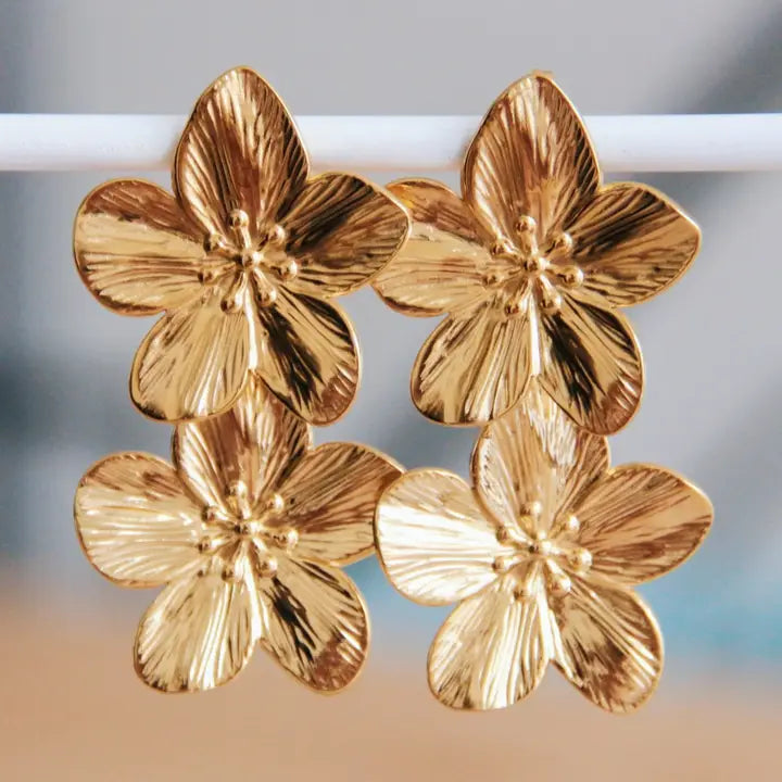 Statement flower earrings