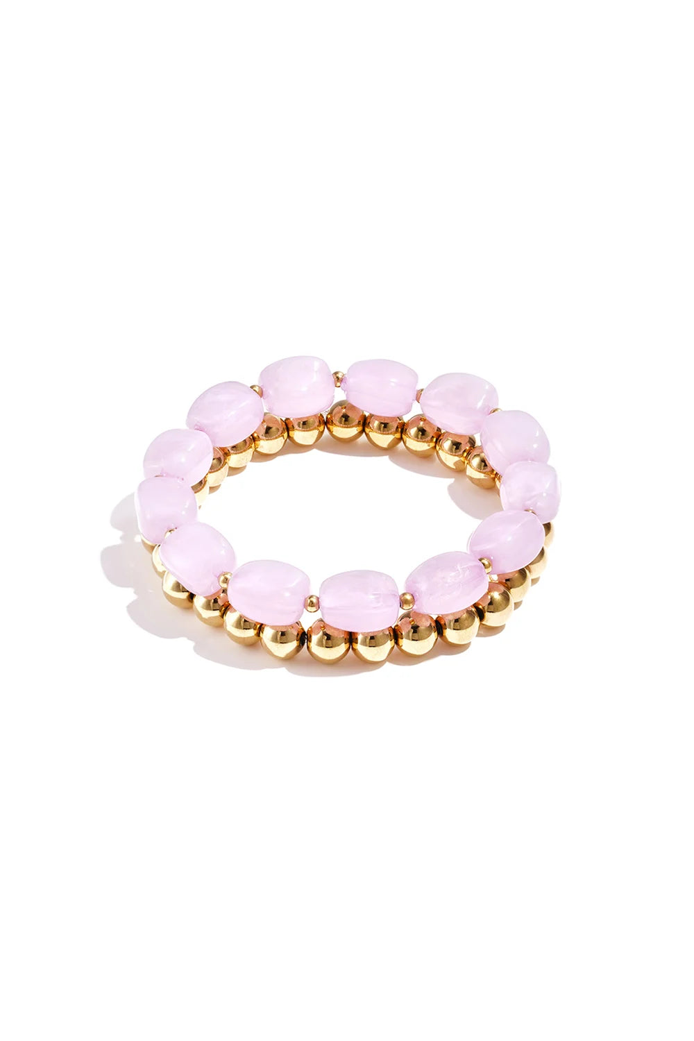 Bracelets lila & gold