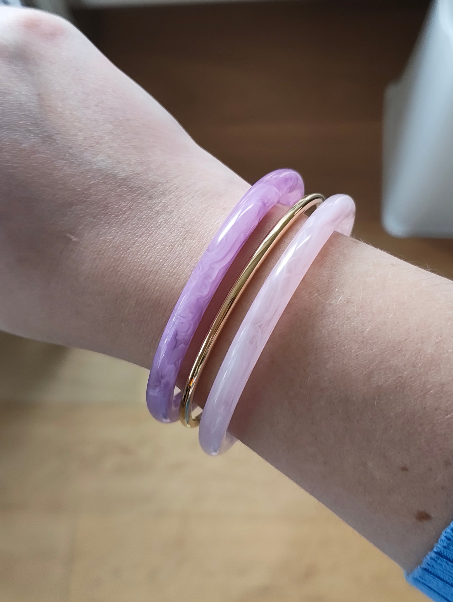 Bangle bracelets purple
