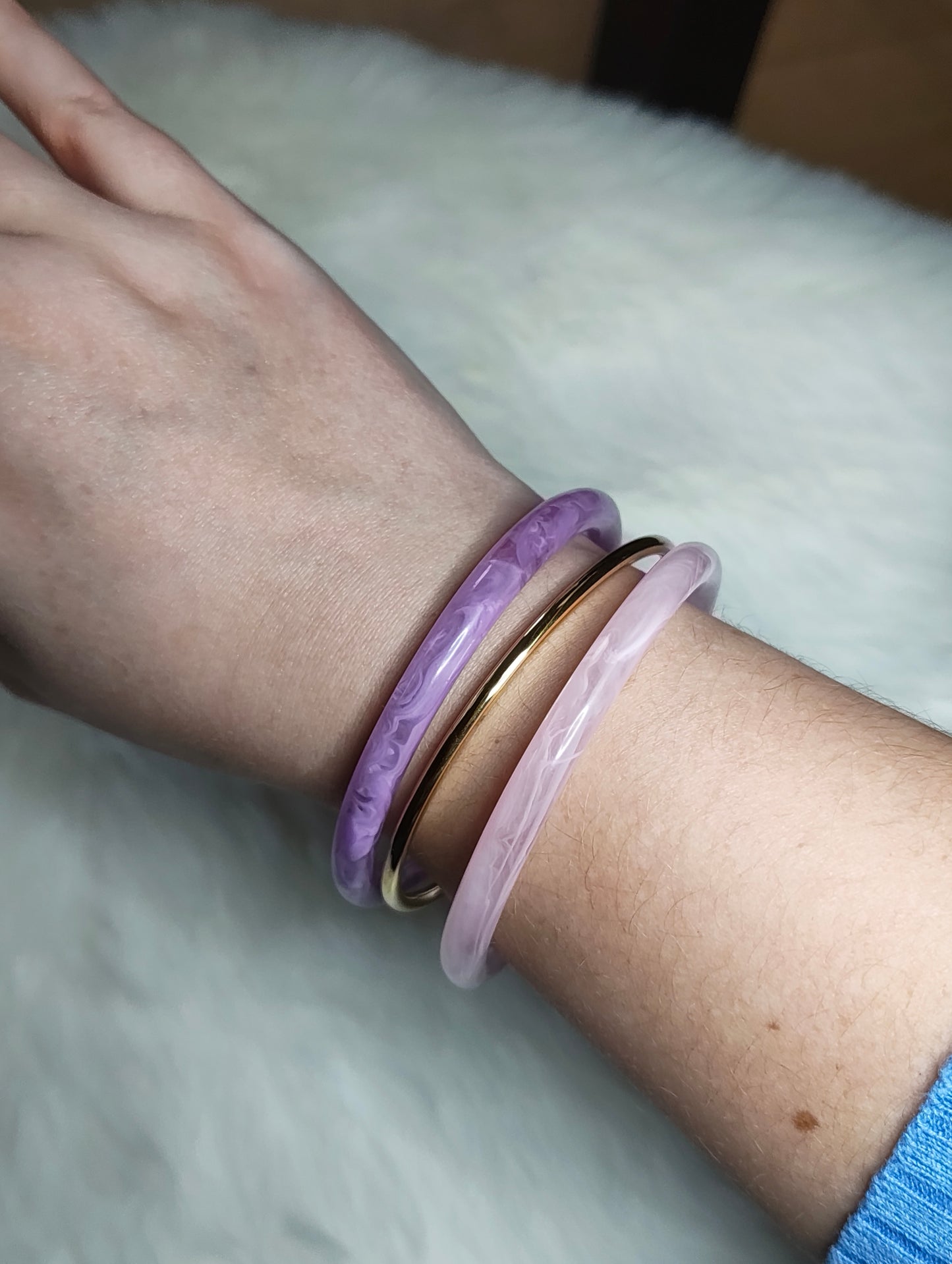 Bangle bracelets purple