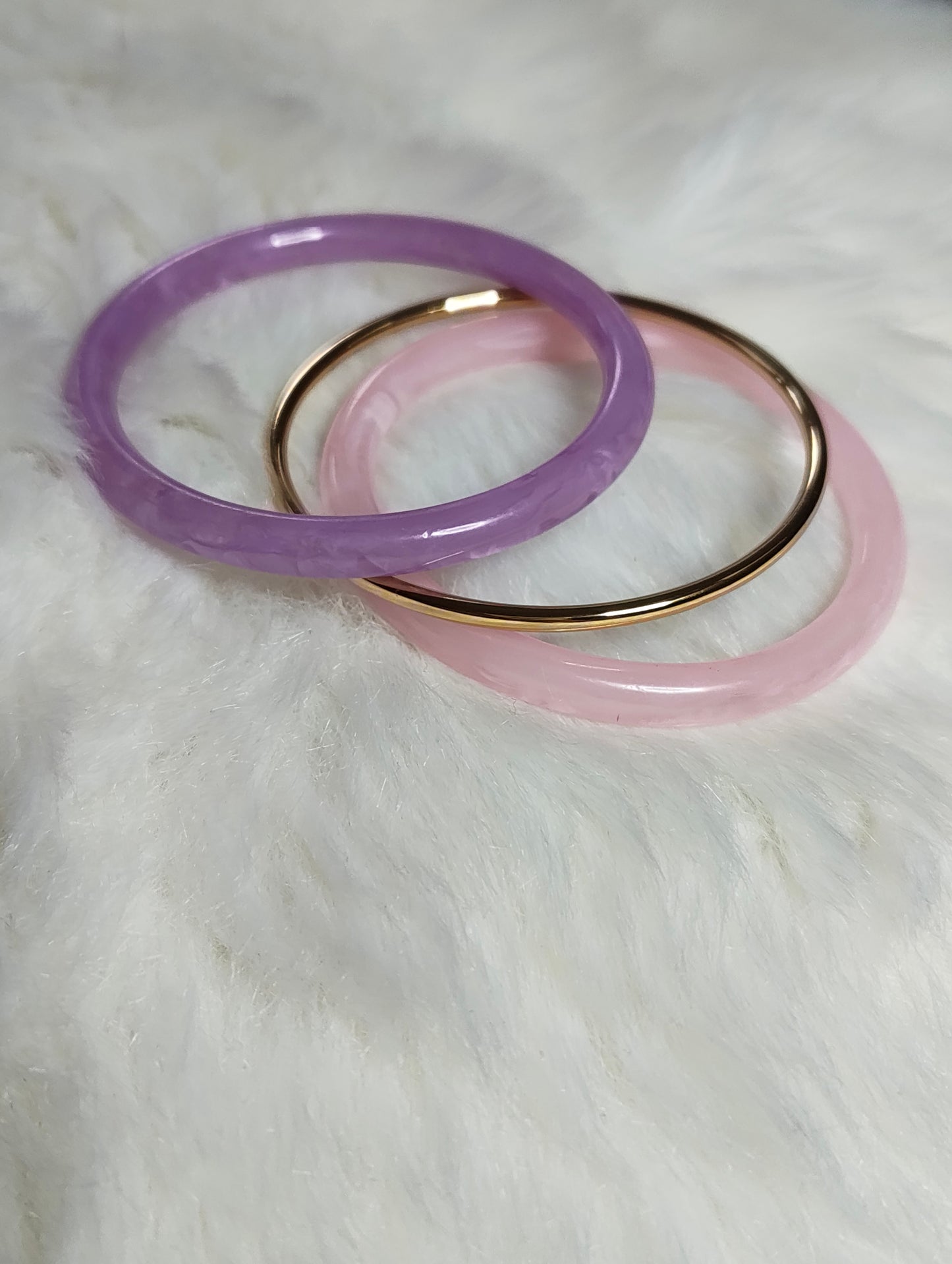 Bangle bracelets purple
