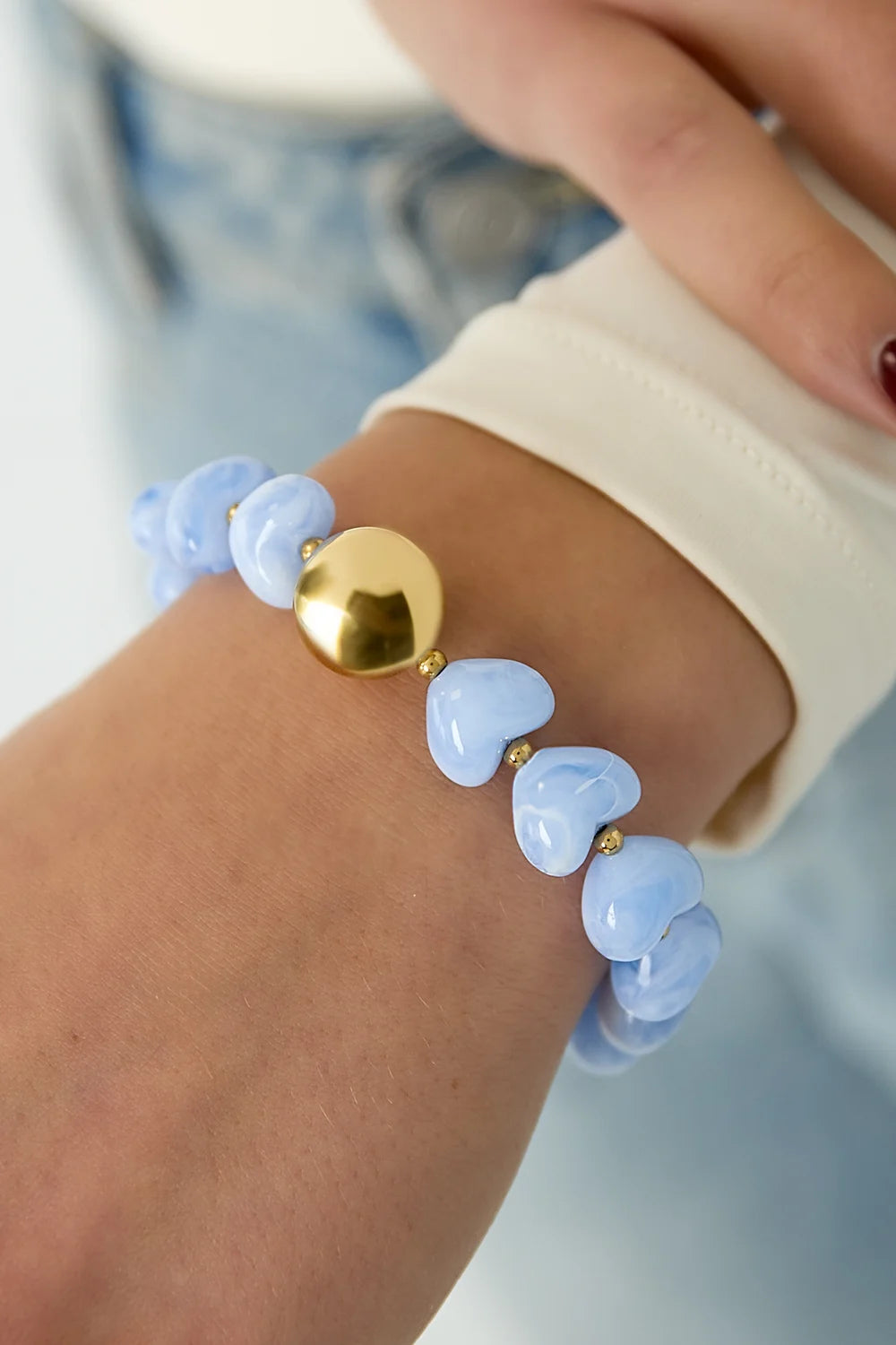 Bracelet blue hearts