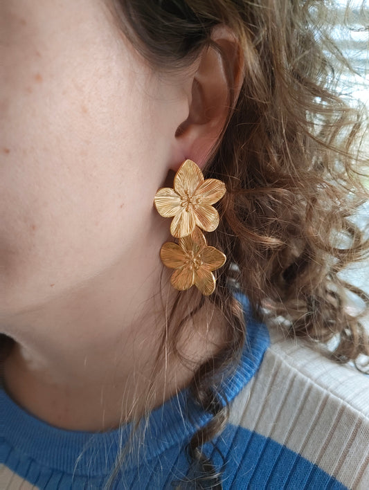 Statement flower earrings